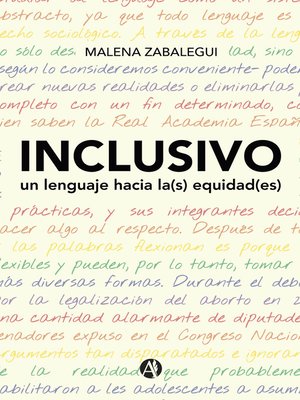 cover image of INCLUSIVO, un lenguaje hacia la(s) equidad(es)